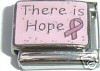 Breast cancer ribbon - There is hope - enamel charm Breast cancer ribbon - There is hope - enamel charm